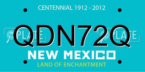 QDN72Q New Mexico License Plate