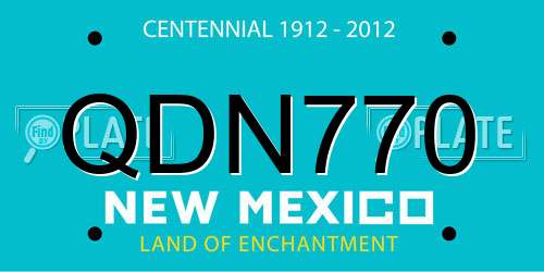 QDN770 New Mexico License Plate