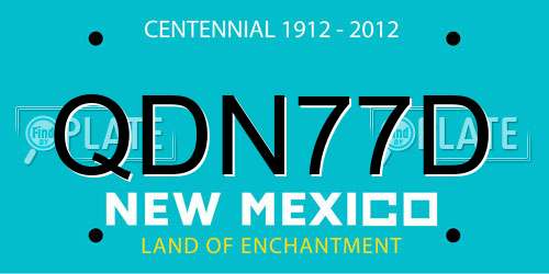 QDN77D New Mexico License Plate