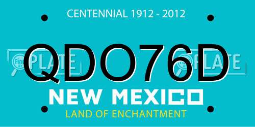 QDO76D New Mexico License Plate