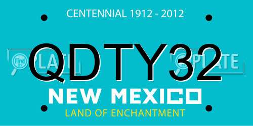 QDTY32 New Mexico License Plate