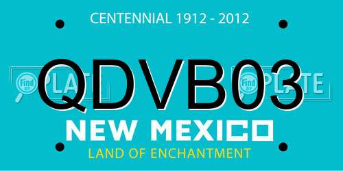 QDVB03 New Mexico License Plate