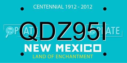 QDZ95I New Mexico License Plate