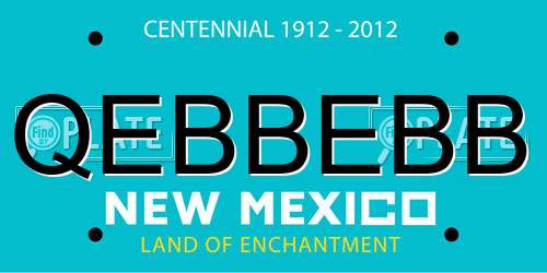 QEBBEBB New Mexico License Plate