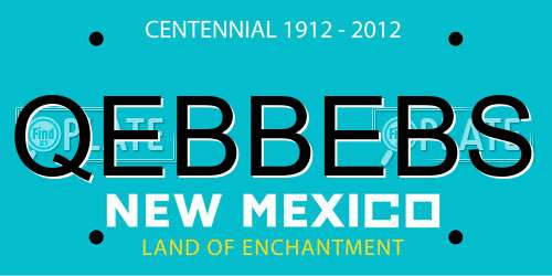 QEBBEBS New Mexico License Plate