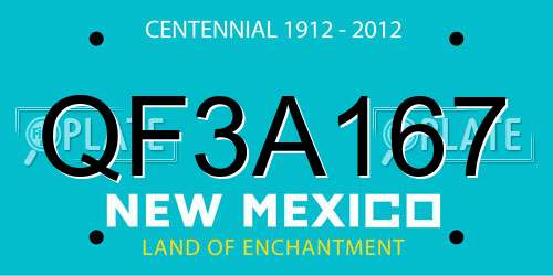 QF3A167 New Mexico License Plate