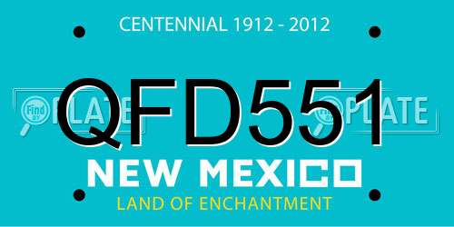 QFD551 New Mexico License Plate