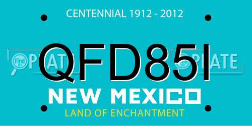 QFD85I New Mexico License Plate