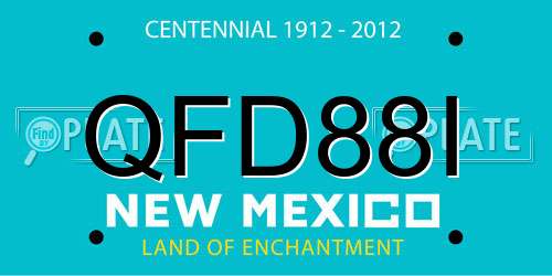 QFD88I New Mexico License Plate
