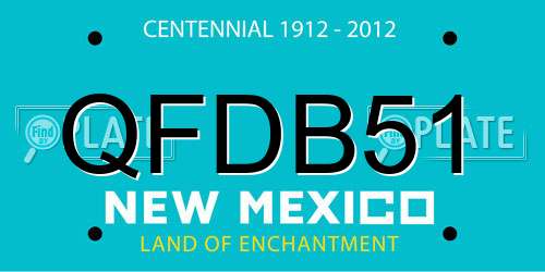 QFDB51 New Mexico License Plate