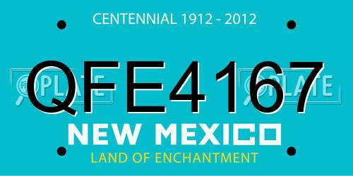 QFE4167 New Mexico License Plate