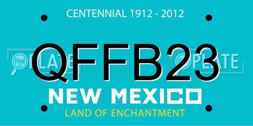 QFFB23 New Mexico License Plate