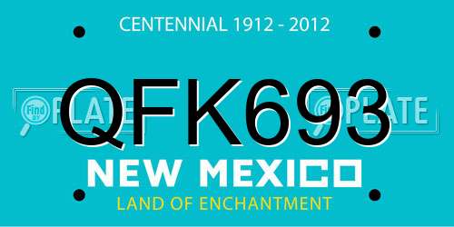 QFK693 New Mexico License Plate
