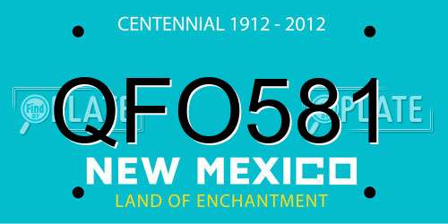 QFO581 New Mexico License Plate