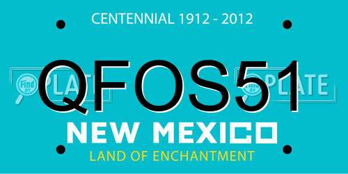 QFOS51 New Mexico License Plate