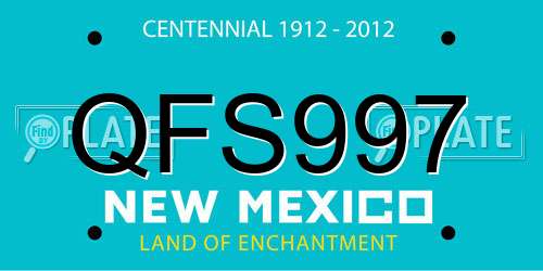 QFS997 New Mexico License Plate
