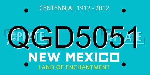 QGD5051 New Mexico License Plate