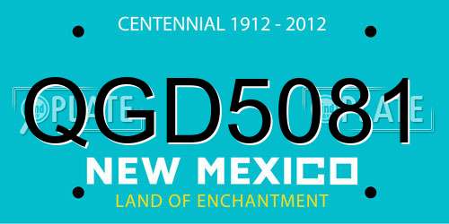 QGD5081 New Mexico License Plate