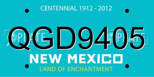 QGD9405 New Mexico License Plate