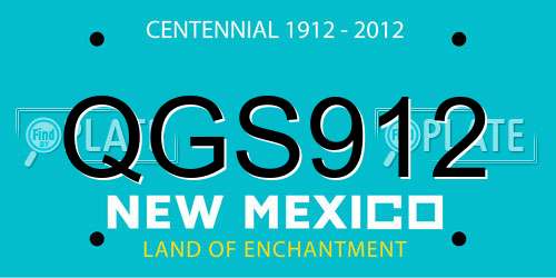 QGS912 New Mexico License Plate