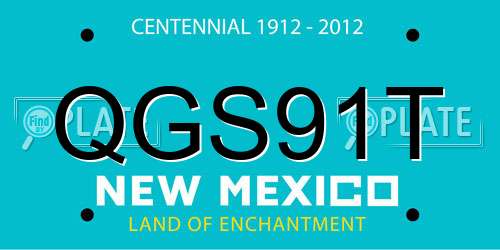 QGS91T New Mexico License Plate