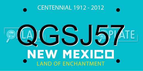 QGSJ57 New Mexico License Plate
