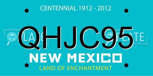 QHJC95 New Mexico License Plate