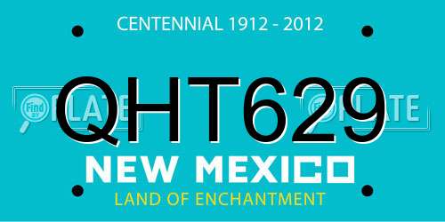 QHT629 New Mexico License Plate