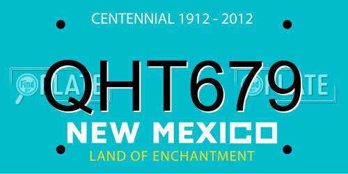QHT679 New Mexico License Plate