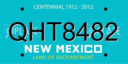 QHT8482 New Mexico License Plate