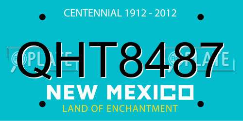 QHT8487 New Mexico License Plate