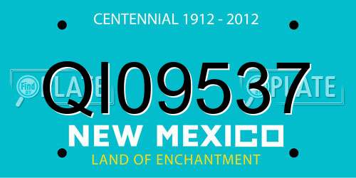 QI09537 New Mexico License Plate
