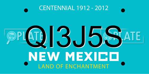 QI3J5S New Mexico License Plate