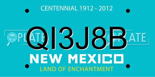 QI3J8B New Mexico License Plate