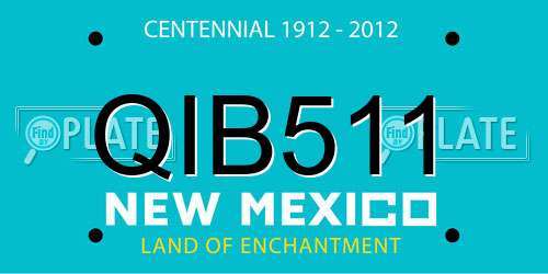QIB511 New Mexico License Plate