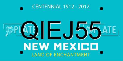 QIEJ55 New Mexico License Plate