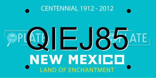 QIEJ85 New Mexico License Plate