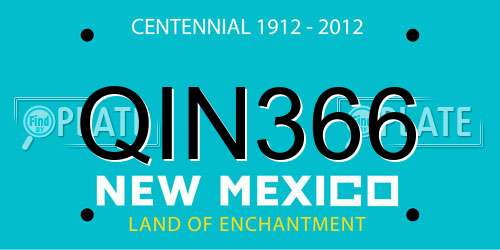 QIN366 New Mexico License Plate