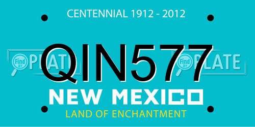 QIN577 New Mexico License Plate