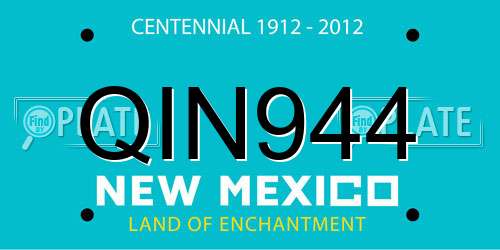 QIN944 New Mexico License Plate