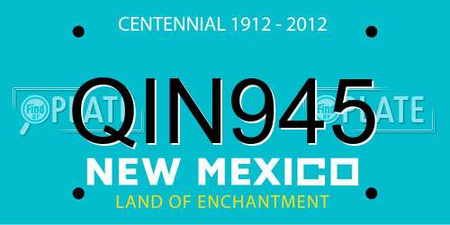QIN945 New Mexico License Plate