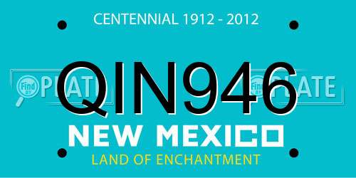 QIN946 New Mexico License Plate