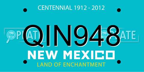 QIN948 New Mexico License Plate