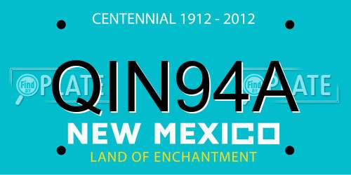 QIN94A New Mexico License Plate