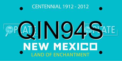 QIN94S New Mexico License Plate