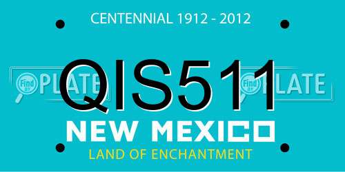 QIS511 New Mexico License Plate
