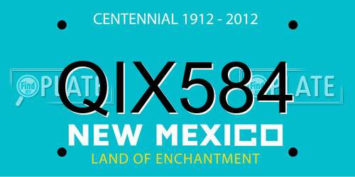 QIX584 New Mexico License Plate