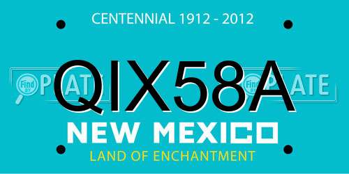 QIX58A New Mexico License Plate