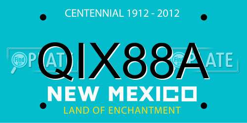 QIX88A New Mexico License Plate