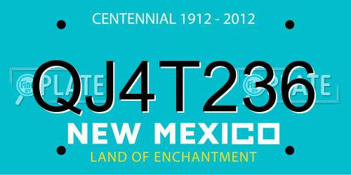 QJ4T236 New Mexico License Plate